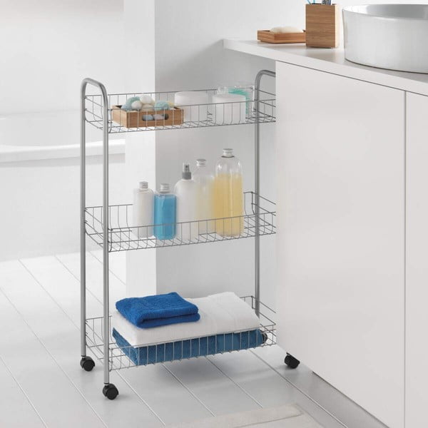 Suport mobil cu rafturi Metaltex Ascona Slim De Luxe, înălțime 84 cm-image-3