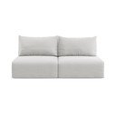 Canapea gri deschis extensibilă/cu spațiu de depozitare cu tapițerie din catifea 216 cm Kalena – Makamii