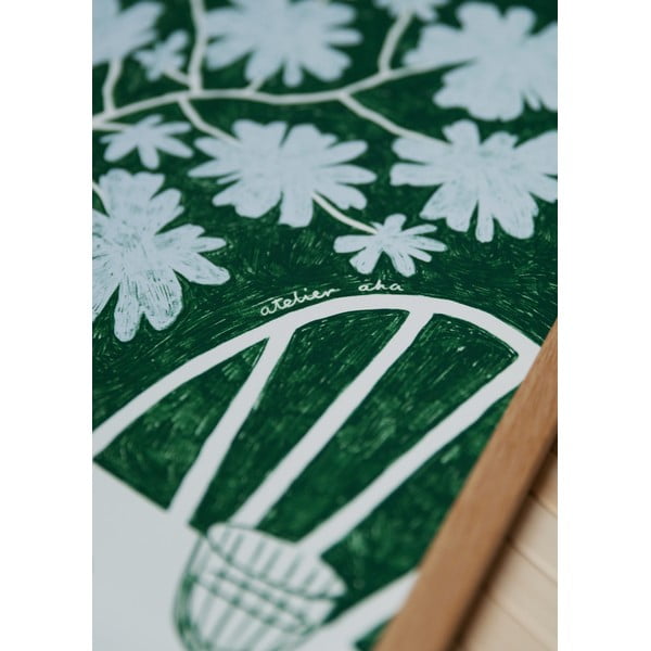 Poster 30x40 cm Blue Flowers & Red Wine – Anouk van Cleef – The Poster Club-image-2