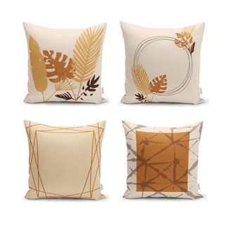Fețe de pernă portocaliu-bej în set de 4 buc. 43x43 cm - Minimalist Cushion Covers