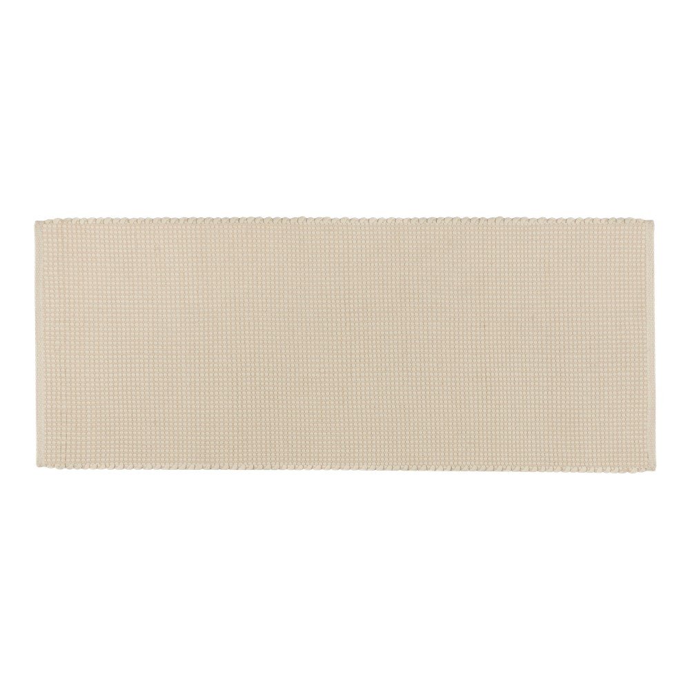Covor tip traversă bej țesut manual din lână 80x170 cm Talo – noo.ma