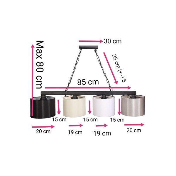Lustră 30x85 cm 4 - Magenta Home-image-2