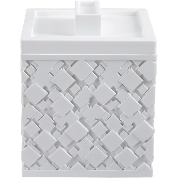 Organizator de baie alb pentru dischete demachiante, din polirășină Agda – Spirella