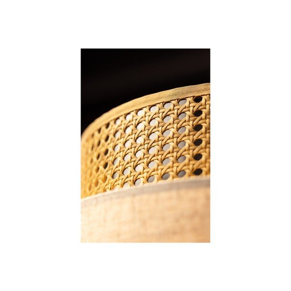 Lustră în culoare naturală cu abajur din ratan/cu abajur textil Abra 2 – GTV-image-4