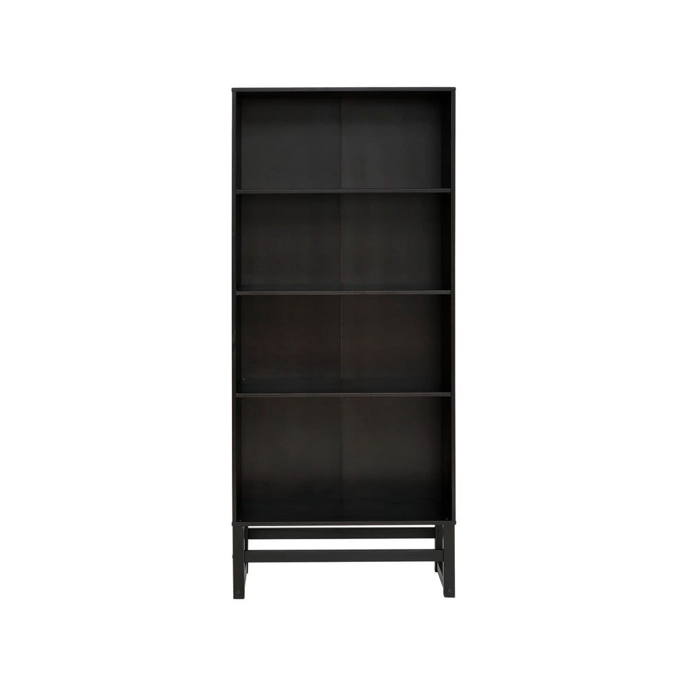 Bibliotecă neagră din lemn masiv de pin 75x175 cm Jolene - Støraa