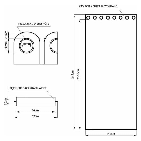 Draperie cu suprafață de catifea AmeliaHome Velvet, 140 x 245 cm, alb-image-1