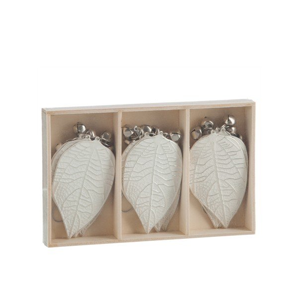Set 9 ornamente pentru Crăciun J-Line Leaf-image-1