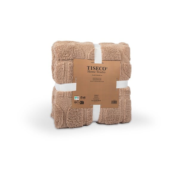 Pătură maro din micropluș/cocolino 150x200 cm Rena – Tiseco Home Studio-image-2