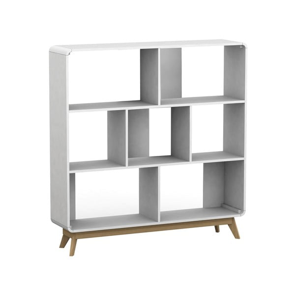 Bibliotecă albă 122x126 cm Caitlin – Støraa