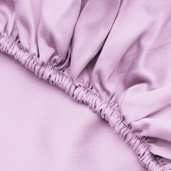 Cearceaf roz din bumbac cu elastic 140x200 cm – Mijolnir-image-2