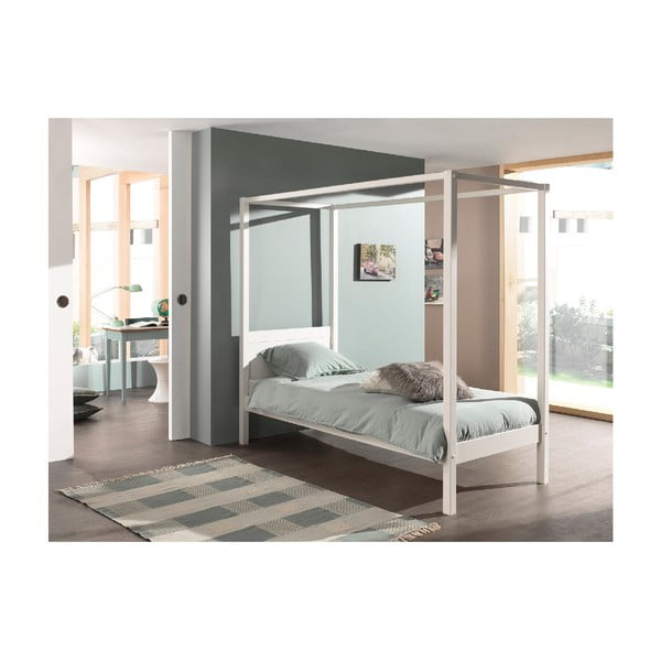 Pat pentru copii  alb 90x200 cm PINO CANOPY – Vipack-image-2