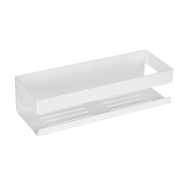 Raft pentru baie alb mat autoadeziv cu Turbo-Loc din oțel inoxidabil Genova – Wenko