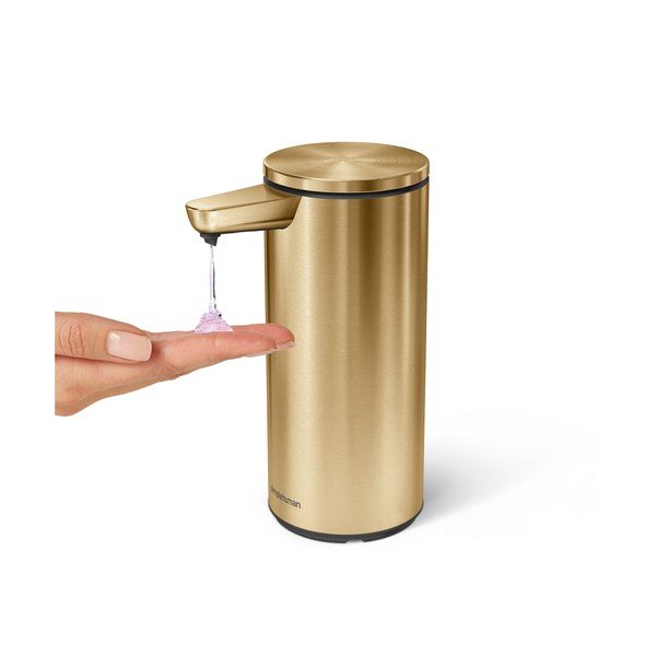 Dozator de săpun lichid auriu lucios automat din oțel 266 ml – simplehuman-image-2