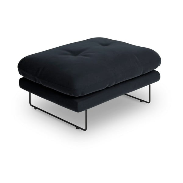 Puf cu tapițerie de catifea Windsor & Co Sofas Gravity, albastru închis-image-2