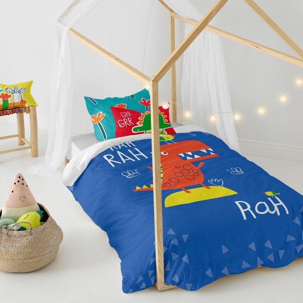 Lenjerie de pat din bumbac pentru copii Moshi Moshi Funnysaurus, 140 x 200 cm-image-4