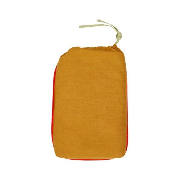 Lenjerie de pat din bumbac Hübsch Line, 140 x 220 cm, verde - portocaliu-image-2