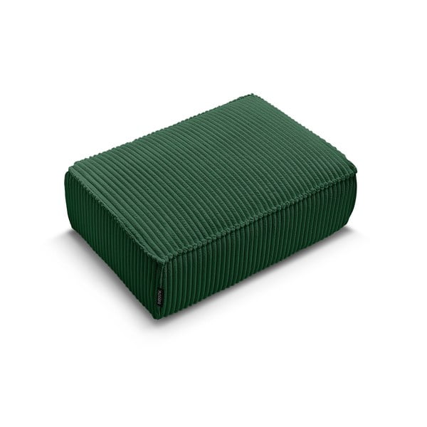 Taburet verde cu tapițerie din catifea reiată Chelsea – Bobochic Paris-image-4