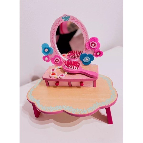Măsuță de toaletă din lemn pentru fete Djeco Flora-image-1