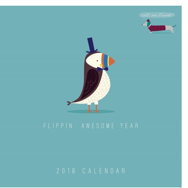 Calendar mic perete pentru anul 2018 Portico Designs Call Me Frank