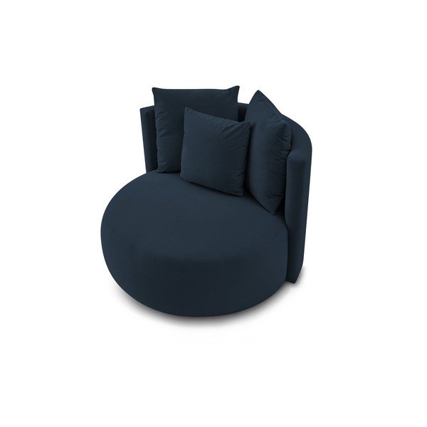 Fotoliu albastru închis cu tapițerie din catifea Cesar – Bobochic Paris-image-4