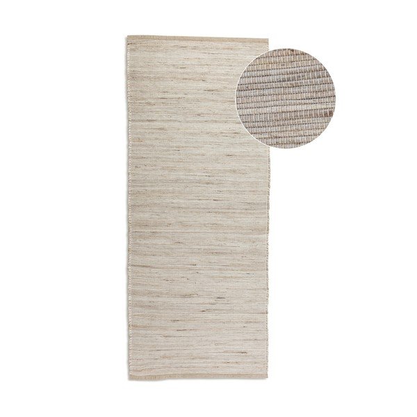 Covor tip traversă în culoare naturală deschisă reversibil/țesut manual din amestec de iută 80x200 cm Dhaka – Hanse Home