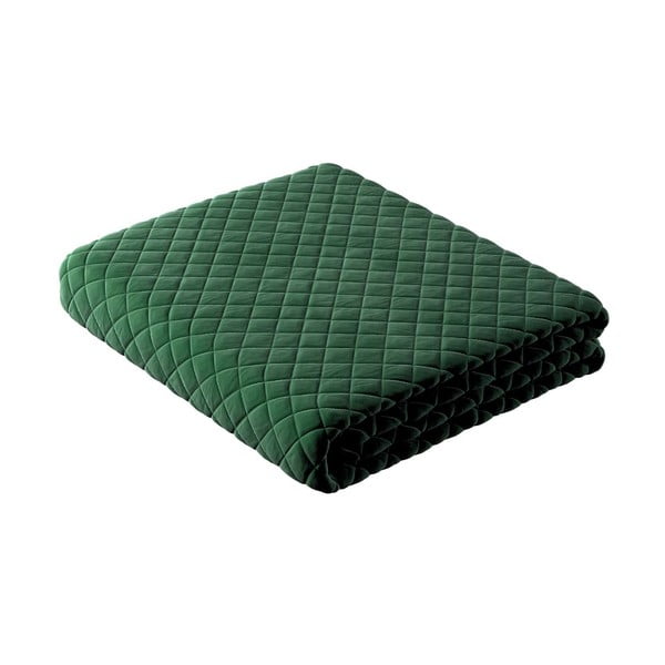 Cuvertură verde matlasată pentru pat dublu 170x210 cm Posh Velvet - Yellow Tipi