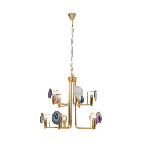 Lustră aurie din metal Glamour – Premier Housewares-image-2