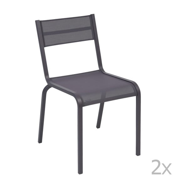 Set 2 scaune de grădină Fermob Oléron, mov