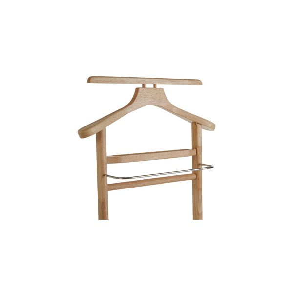Valet de haine în culoare naturală din lemn masiv de arbore de cauciuc – Premier Housewares-image-3