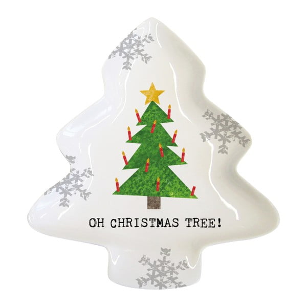 Tavă decorativă cu motive de Crăciun PPD Oh Christmas Tree, 19,5 x 23 cm