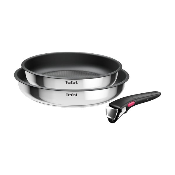 Tigăi cu suprafață antiaderentă/cu mâner reglabil 2 buc. din oțel inoxidabil ø 26 cm INGENIO Cook Eat L8813S75 – Tefal