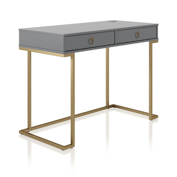 Birou CosmoLiving by Cosmopolitan Camila, gri-image-1