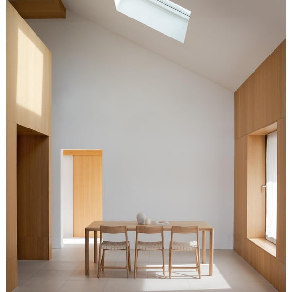 Masă de dining din lemn de stejar 90x200 cm Derven – Gazzda-image-2