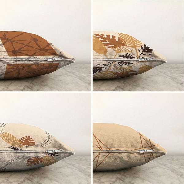 Set 4 fețe de pernă Minimalist Cushion Covers Neutral, 55 x 55 cm-image-1