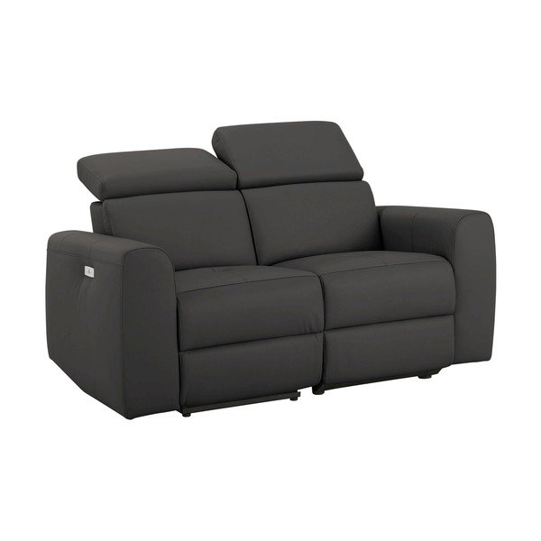 Canapea maro cu tapițerie din imitație de piele 158 cm Capena – Støraa-image-1