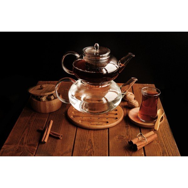 Suport din lemn de bambus pentru vase fierbinți Bambum Pinoli, ⌀ 18 cm-image-2