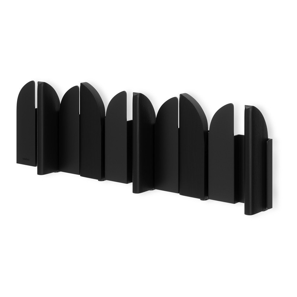 Cuier de perete negru mat din otel 43 cm Saloon – Umbra