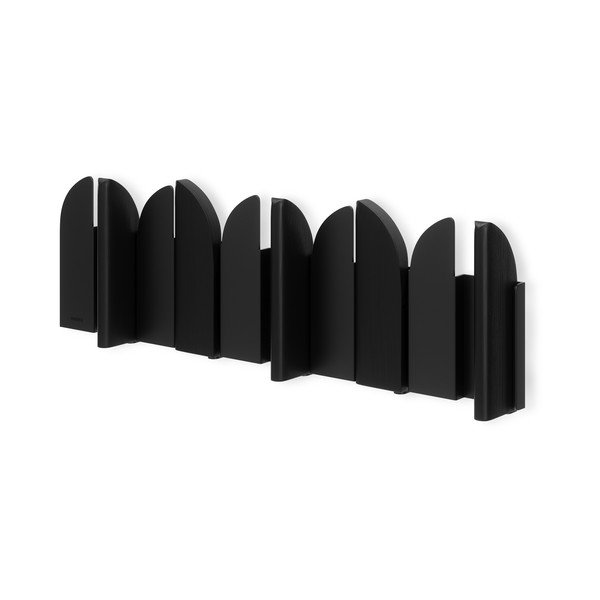 Cuier de perete negru mat din oțel 43 cm Saloon – Umbra