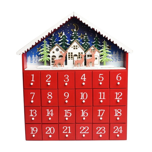Calendar Advent Red House LED – Rex London