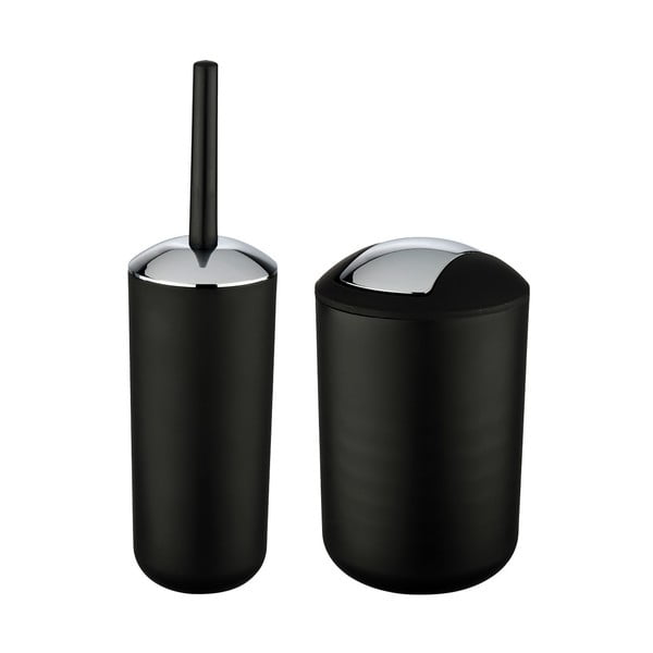 Set de accesorii de baie negru din plastic Brasil – Wenko