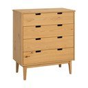 Comodă în culoare naturală din lemn de stejar 75x85x38 cm Garrison – Rowico