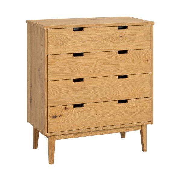 Comodă în culoare naturală din lemn de stejar 75x85x38 cm Garrison – Rowico