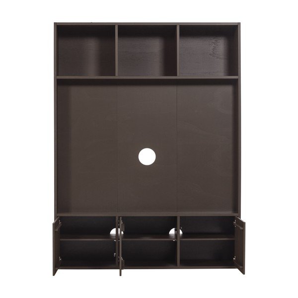 Set TV maro închis din lemn de pin 160x215x40 cm Meggy – WOOOD-image-3