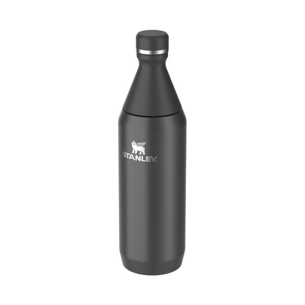 Sticlă termică neagră din oțel inoxidabil 600 ml All Day Slim Bottle Black – Stanley-image-1