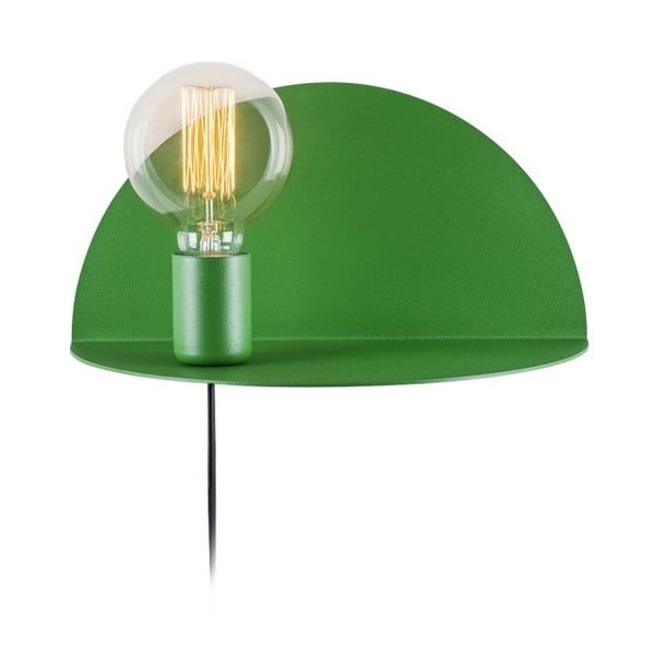 Lampă de perete cu poliță Shelfie, înălțime 15 cm, verde