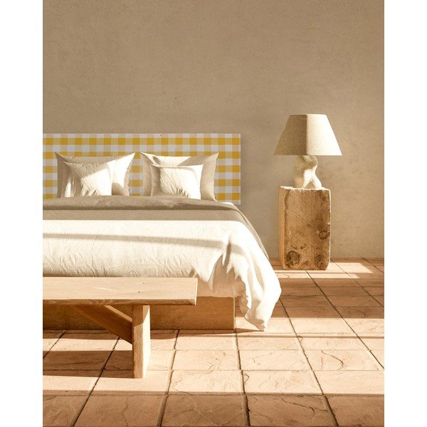 Tăblie de pat galbenă tapițată 165x52 cm Billie – Really Nice Things-image-1