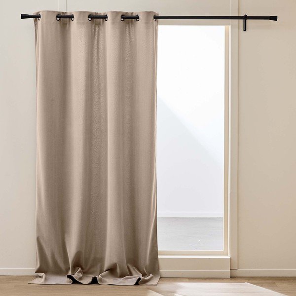 Draperie maro termoizolantă din catifea reiată 140x260 cm Madison – douceur d'intérieur