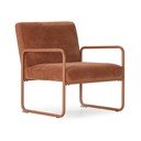 Fotoliu teracotă cu tapițerie din chenille Vince – MOME