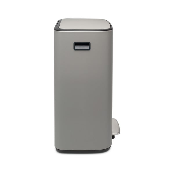 Coș de gunoi gri deschis de reciclat/cu pedală din oțel 60 l Bo – Brabantia-image-3