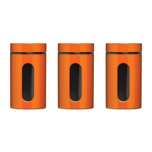 Set 3 cutii metalice Premier Housewares Orange Jars